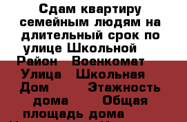 Сдам квартиру семейным людям на длительный срок по улице Школьной.  › Район ­ Военкомат.  › Улица ­ Школьная  › Дом ­ 13 › Этажность дома ­ 5 › Общая площадь дома ­ 33 › Цена ­ 13 000 - Коми респ. Недвижимость » Дома, коттеджи, дачи аренда   